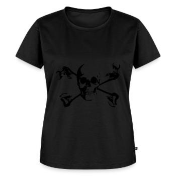 Skull Ben Skull Skelet Skull - Premium økologisk T-shirt til kvinder - sort - Foran - Selfina (174cm)