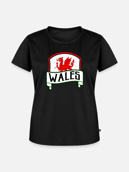 Wales - Frauen Premium Bio T-Shirt - Schwarz