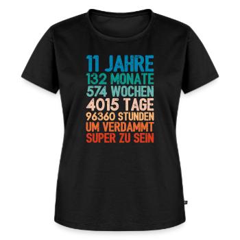 Geburtstagsgeschenk Für 11 Jährige 11. Geburtstag - Frauen Premium Bio T-Shirt - Schwarz - Vorne - Selfina (174cm)