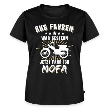 Mofa Führerschein Mofafahrer Mofaführerschein - Frauen Premium Bio T-Shirt - Schwarz - Vorne - Selfina (174cm)
