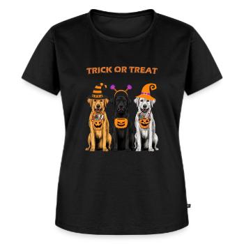 SÜßES ODER SAURES - Frauen Premium Bio T-Shirt - Schwarz - Vorne - Selfina (174cm)