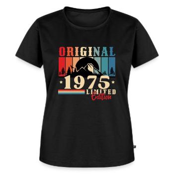 Original 1975 Vintage Geburtstagsgeschenk 1975 - Frauen Premium Bio T-Shirt - Schwarz - Vorne - Selfina (174cm)