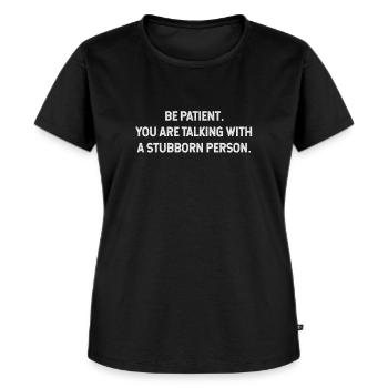 Drôle - T-shirt Premium bio Femme - noir - Devant - Selfina (174cm)