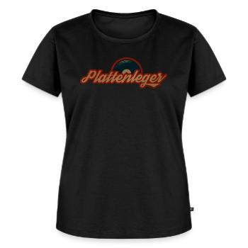 Streetwear Plattenleger - Frauen Premium Bio T-Shirt - Schwarz - Vorne - Selfina (174cm)