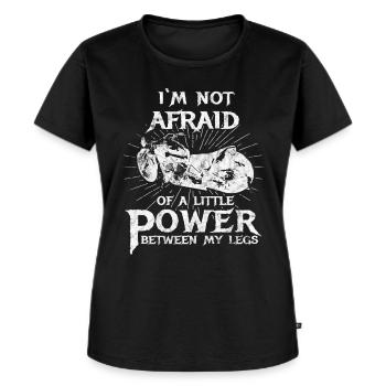 Motorrad Sprüche Rocker Damen distressed - Frauen Premium Bio T-Shirt - Schwarz - Vorne - Selfina (174cm)