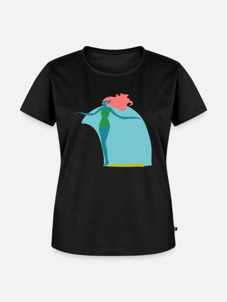 Meerjungfrau aqua - Frauen Premium Bio T-Shirt - Schwarz