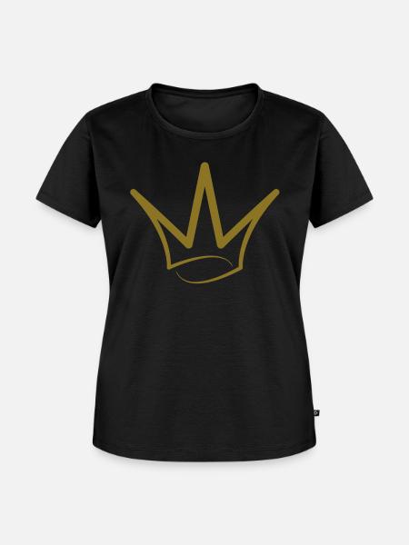 Krone - Frauen Premium Bio T-Shirt - Schwarz