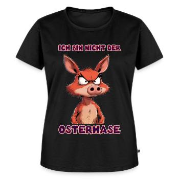 Nein, ich bin nicht der Osterhase - Frauen Premium Bio T-Shirt - Schwarz - Vorne - Selfina (174cm)