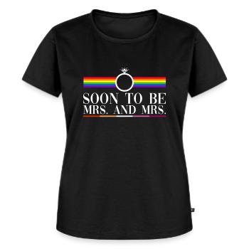Lesbische Hochzeit Lesben Homosexuell Transsexuell - Frauen Premium Bio T-Shirt - Schwarz - Vorne - Selfina (174cm)