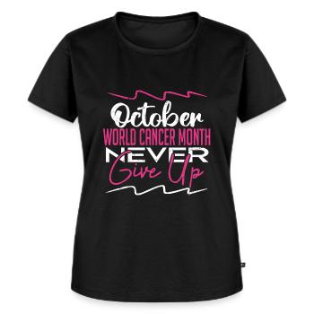 Lutte Contre Le Cancer Du Sein | Octobre Rose - T-shirt Premium bio Femme - noir - Devant - Selfina (174cm)