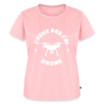 j'peux pas j'ai drone drones - T-shirt Premium bio Femme - rose - Devant - AI Model Female 172 dark (172cm)