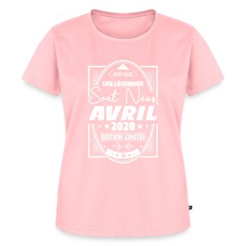 Avril 2020 - T-shirt Premium bio Femme - rose - Devant - AI Model Female 172 dark (172cm)
