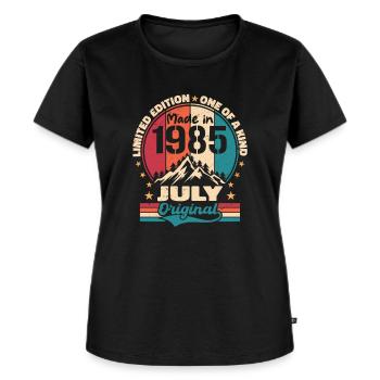 1985 Juli Jahrgang Juli 1985 Geschenk - Frauen Premium Bio T-Shirt - Schwarz - Vorne - Selfina (174cm)