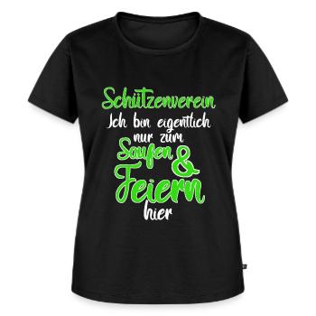 Schützenverein Schießen Lustiges Saufen Geschenk - Frauen Premium Bio T-Shirt - Schwarz - Vorne - Selfina (174cm)