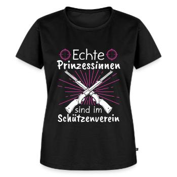 Schützenverein Sportschützin Schütze Geschenk - Frauen Premium Bio T-Shirt - Schwarz - Vorne - Selfina (174cm)