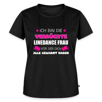 Linedance Frau Western Linedancing Geschenk - Frauen Premium Bio T-Shirt - Schwarz - Vorne - Selfina (174cm)