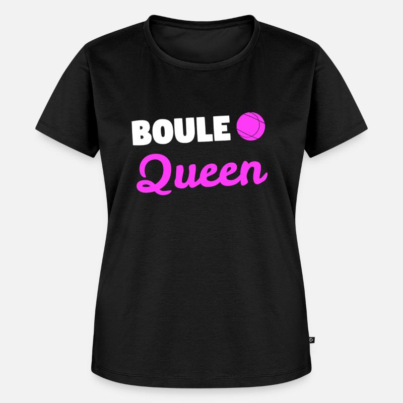 Boule Queen Boules player bocce gift - Women's Premium Organic T-shirt - black