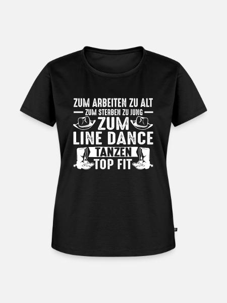 Linedance Line Dance Linedancer Geschenk - Frauen Premium Bio T-Shirt - Schwarz