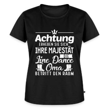 Linedance Oma Line Dance Linedancer Geschenk - Frauen Premium Bio T-Shirt - Schwarz - Vorne - Selfina (174cm)