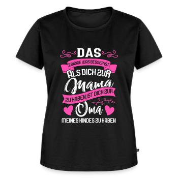 Mama Oma Werdende Oma Geschenk - Frauen Premium Bio T-Shirt - Schwarz - Vorne - Selfina (174cm)