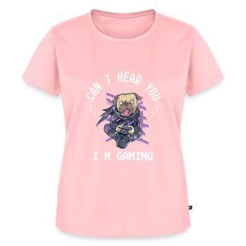 Can’t Hear You I’m Gaming Mops Kawaii - T-shirt Premium bio Femme - rose - Devant - AI Model Female 172 dark (172cm)