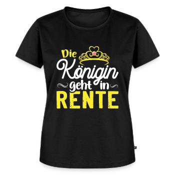 Rentnerin - Frauen Premium Bio T-Shirt - Schwarz - Vorne - Selfina (174cm)