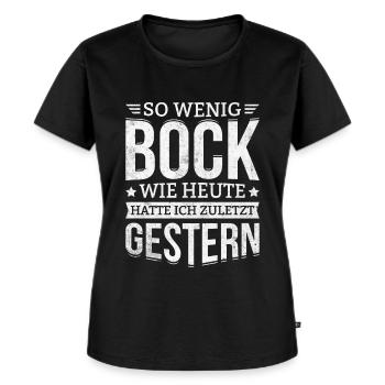 kein bock - Frauen Premium Bio T-Shirt - Schwarz - Vorne - Selfina (174cm)