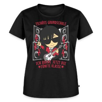5. Klasse Coole Mädchen Grundschule Abschluss 2026 - Frauen Premium Bio T-Shirt - Schwarz - Vorne - Selfina (174cm)
