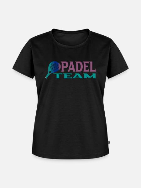 Padel Mannschaft - Frauen Premium Bio T-Shirt - Schwarz