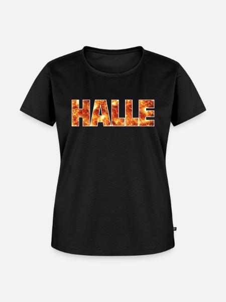 Halle - Frauen Premium Bio T-Shirt - Schwarz
