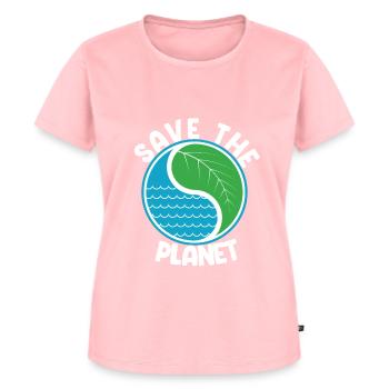 Save The Planet - Frauen Premium Bio T-Shirt - Rosa - Vorne - AI Model Female 172 dark (172cm)