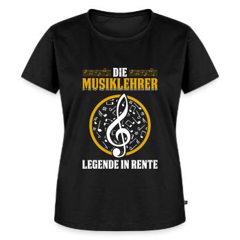 Die Musiklehrer Legende In Rente - Frauen Premium Bio T-Shirt - Schwarz - Vorne - Selfina (174cm)