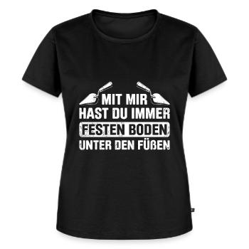 Estrich Legen Für Estrichleger Estrichbauer Handwe - Frauen Premium Bio T-Shirt - Schwarz - Vorne - Selfina (174cm)