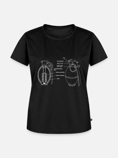 M26-Granate-Schema Grenadier M26-Granate - Frauen Premium Bio T-Shirt - Schwarz