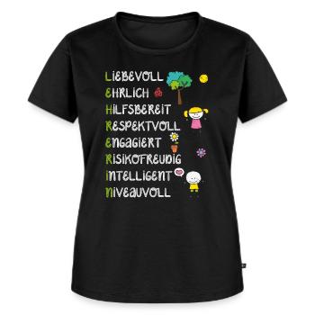 Lehrerin - Frauen Premium Bio T-Shirt - Schwarz - Vorne - Selfina (174cm)
