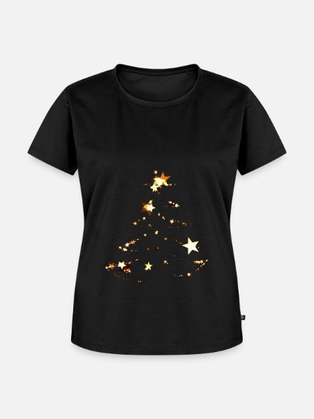 Weihnachten glow - Frauen Premium Bio T-Shirt - Schwarz