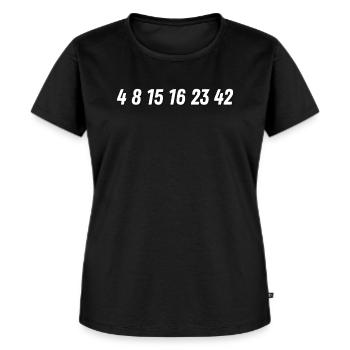 Zahlen Leuchtturm T-Shirt Serie TV Fernsehen Fan - Frauen Premium Bio T-Shirt - Schwarz - Vorne - Selfina (174cm)