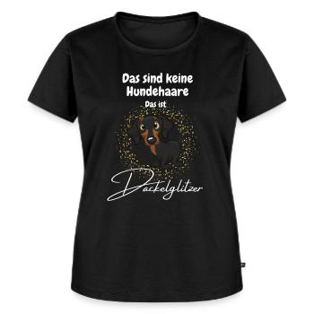 Dackel Hundehaare Lustig Hund Geschenk Humor - Frauen Premium Bio T-Shirt - Schwarz - Vorne - Selfina (174cm)