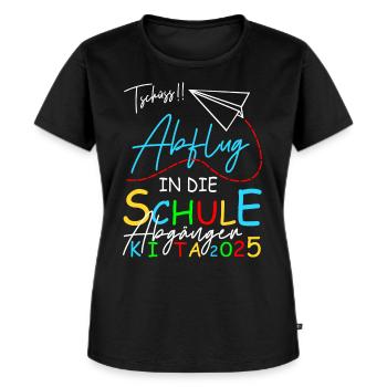 Kita Abgänger 2025 - Frauen Premium Bio T-Shirt - Schwarz - Vorne - Selfina (174cm)