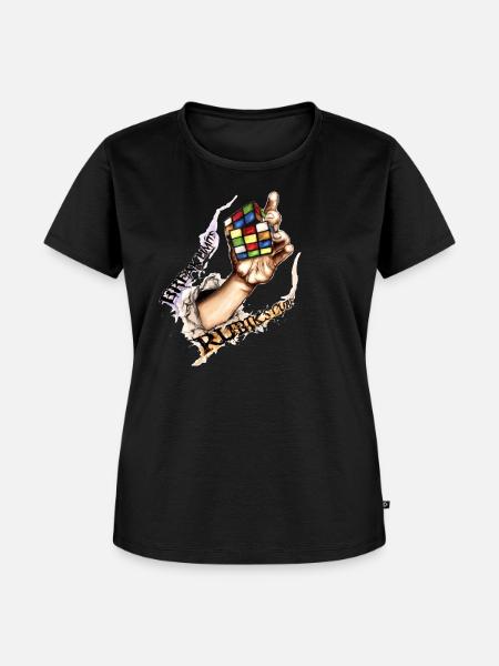 Rubik's Break Limits - Frauen Premium Bio T-Shirt - Schwarz