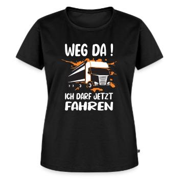 LKW Führerschein Bestanden Weg Da! Geschenk - Frauen Premium Bio T-Shirt - Schwarz - Vorne - Selfina (174cm)