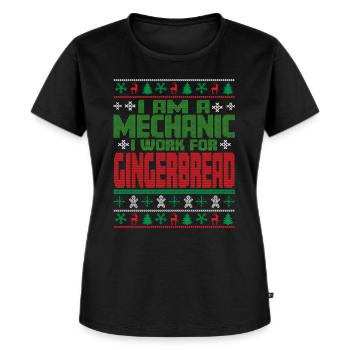 Citation de Noël du mécanicien - T-shirt Premium bio Femme - noir - Devant - Selfina (174cm)