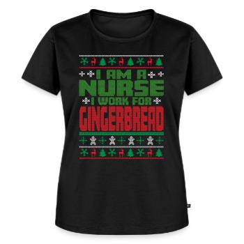 Krankenschwester Weihnachten Spruch - Frauen Premium Bio T-Shirt - Schwarz - Vorne - Selfina (174cm)