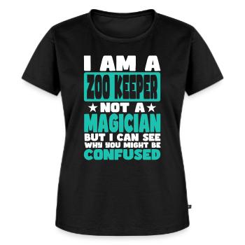 Gardien de zoo - T-shirt Premium bio Femme - noir - Devant - Selfina (174cm)