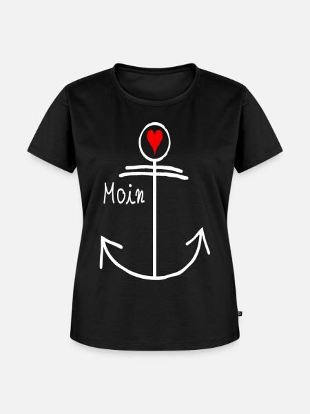 Moin Anker - Frauen Premium Bio T-Shirt - Schwarz