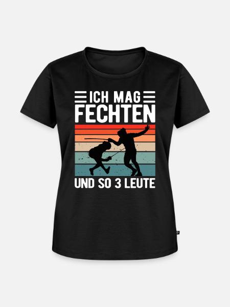 Fechten Lustiger Fechter Spruch - Frauen Premium Bio T-Shirt - Schwarz