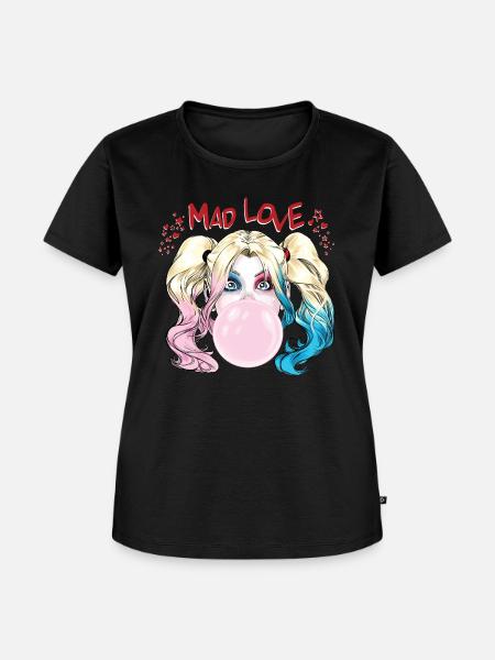 Harley Quinn Mad Love - Frauen Premium Bio T-Shirt - Schwarz