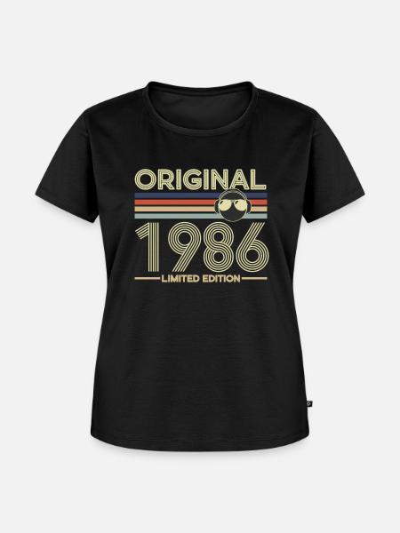 1986 - Frauen Premium Bio T-Shirt - Schwarz
