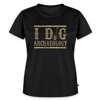 Archäologe Archäologin Archäologie - Frauen Premium Bio T-Shirt - Schwarz - Vorne - Selfina (174cm)