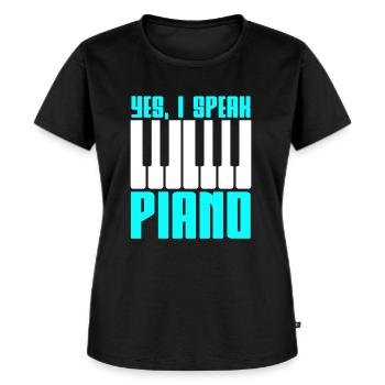 Piano piano - Women's Premium Organic T-shirt - black - Front - Selfina (174cm)